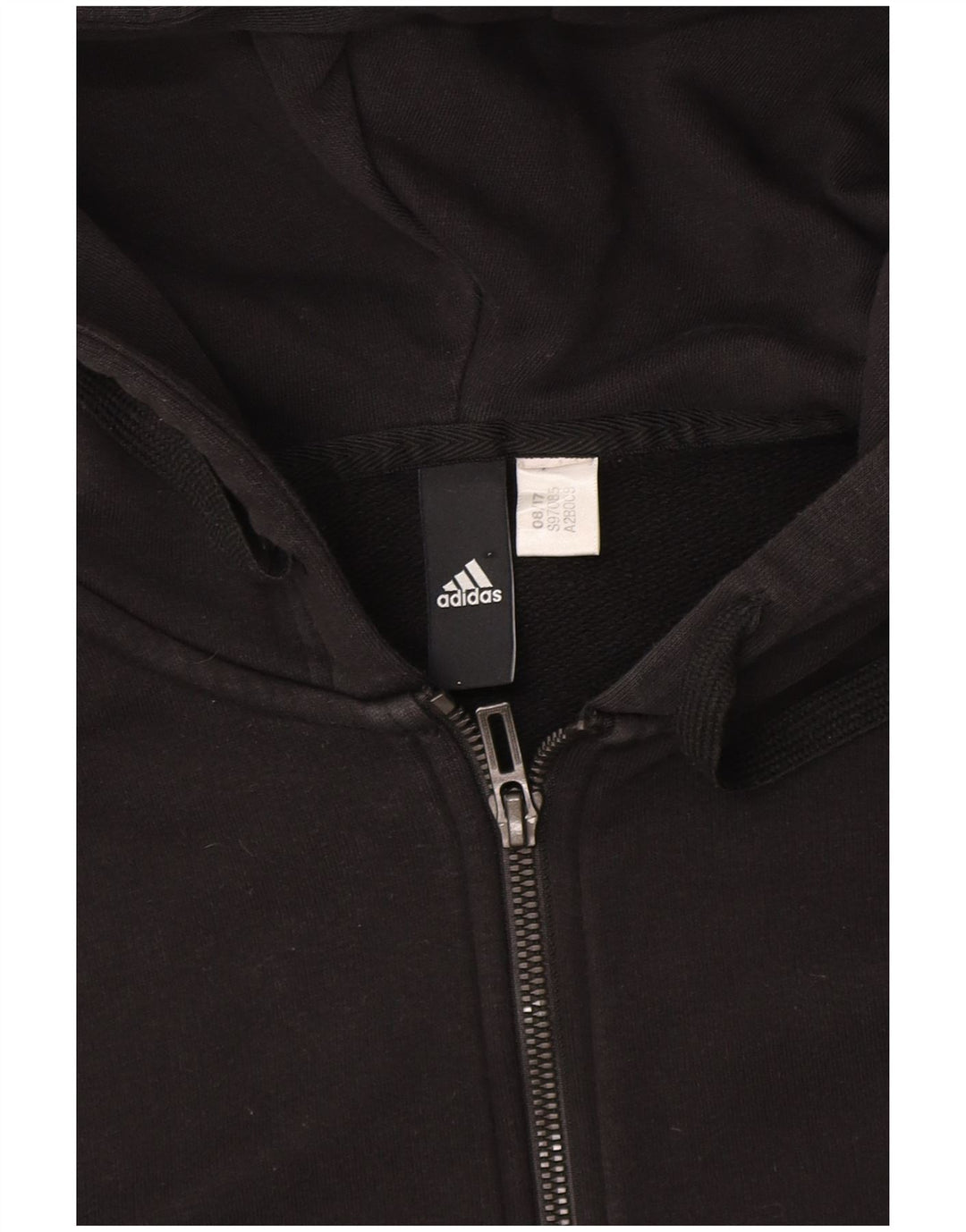 Maglione con cappuccio e zip da donna Adidas UK 12 medio nero