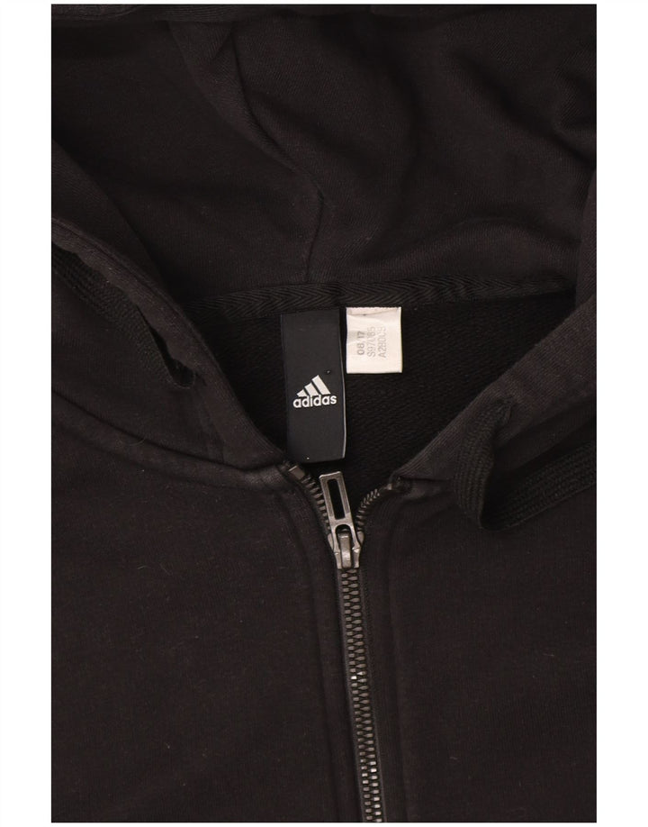 Maglione con cappuccio e zip da donna Adidas UK 12 medio nero