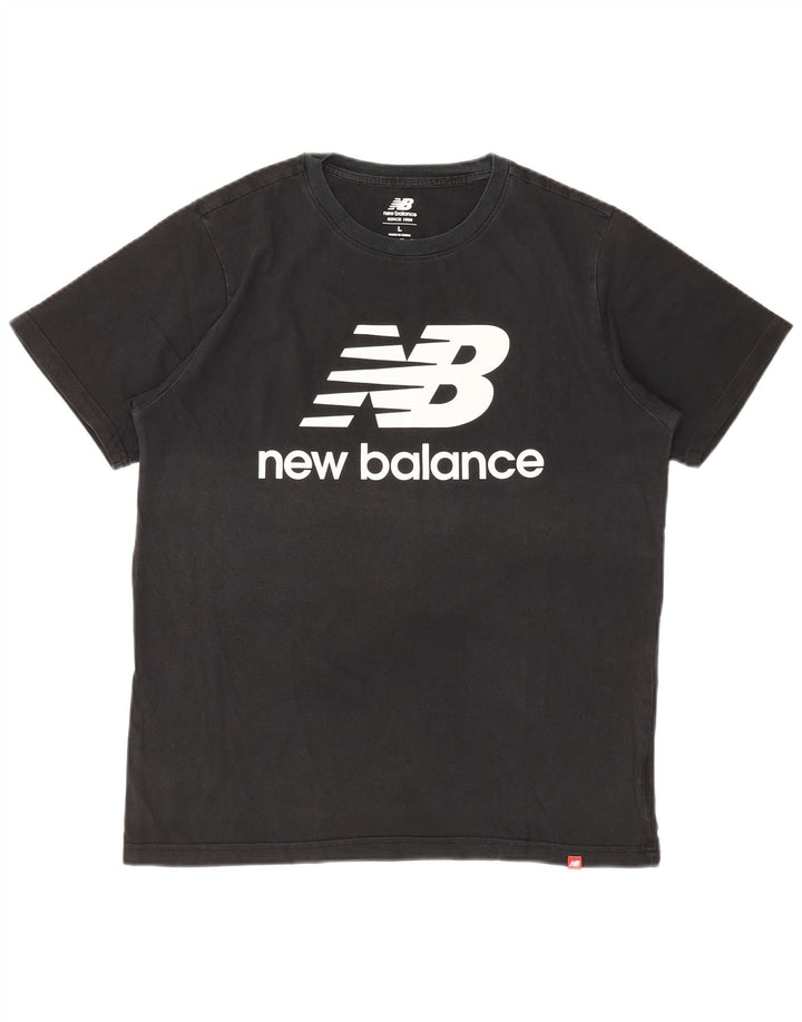 Maglietta grafica da uomo NEW BALANCE Top grande nera