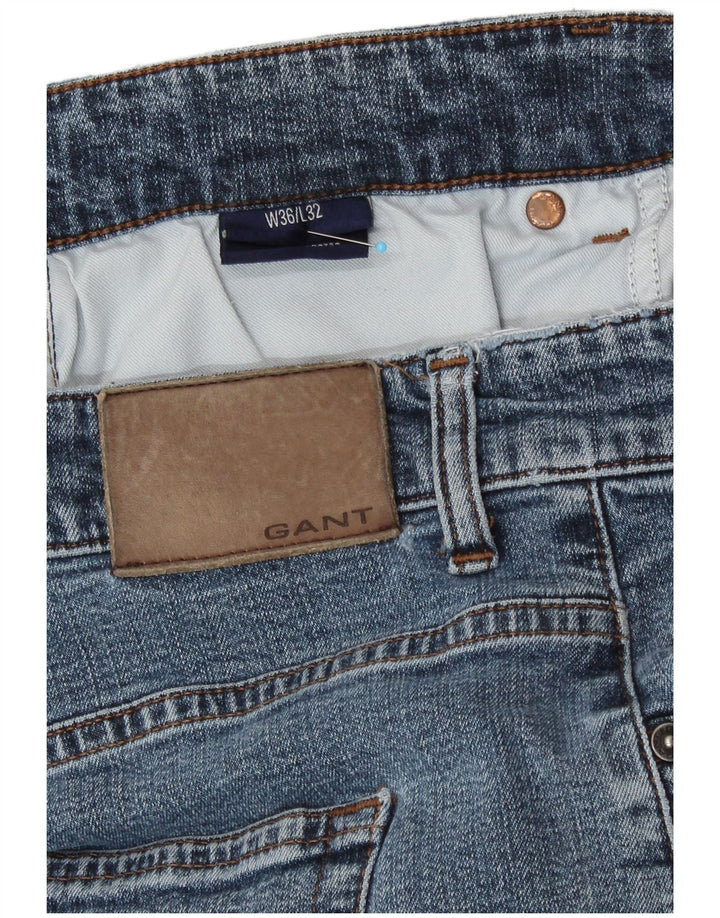 Jeans dritti da uomo Gant W36 L32 in cotone blu