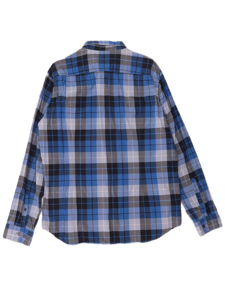 Camicia da uomo Regular Fit Hugo Boss XL in cotone a quadri blu