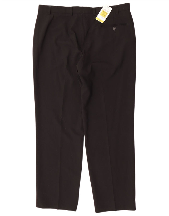 Pantaloni chino dritti da uomo Marks & Spencer W38 L31 poliestere nero
