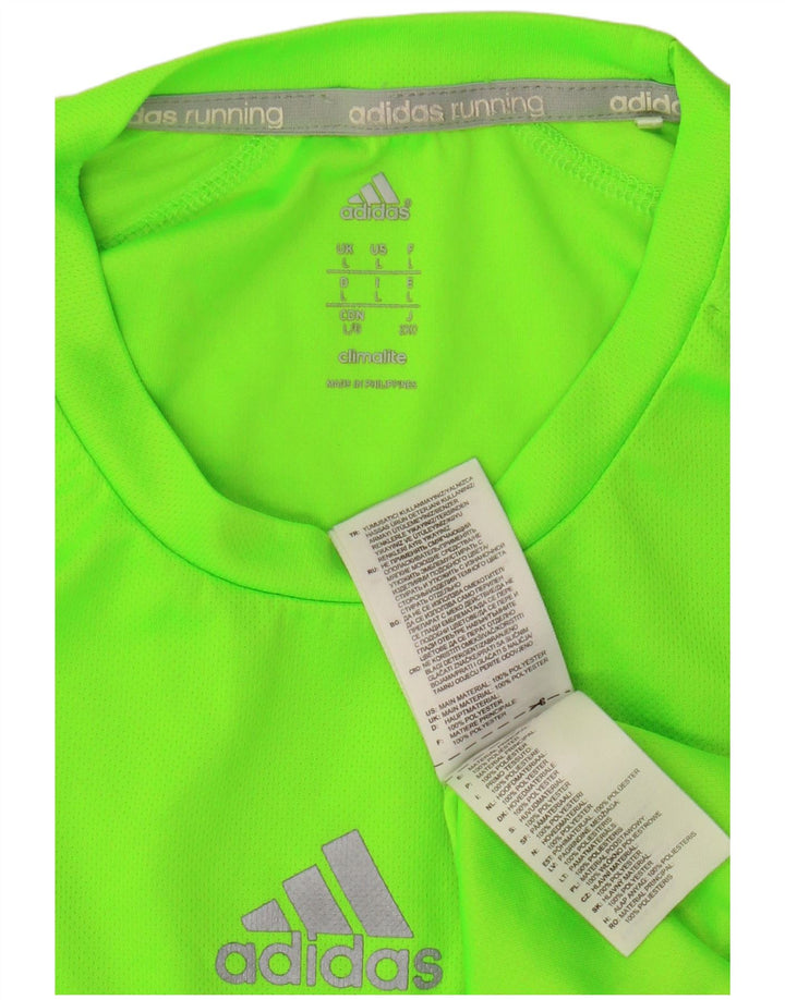 ADIDAS Mens Climalite Top Long Sleeve Large Green Polyester