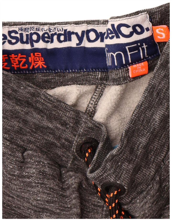 Pantaloni da tuta da uomo slim fit SUPERDRY Joggers piccoli grigi screziati