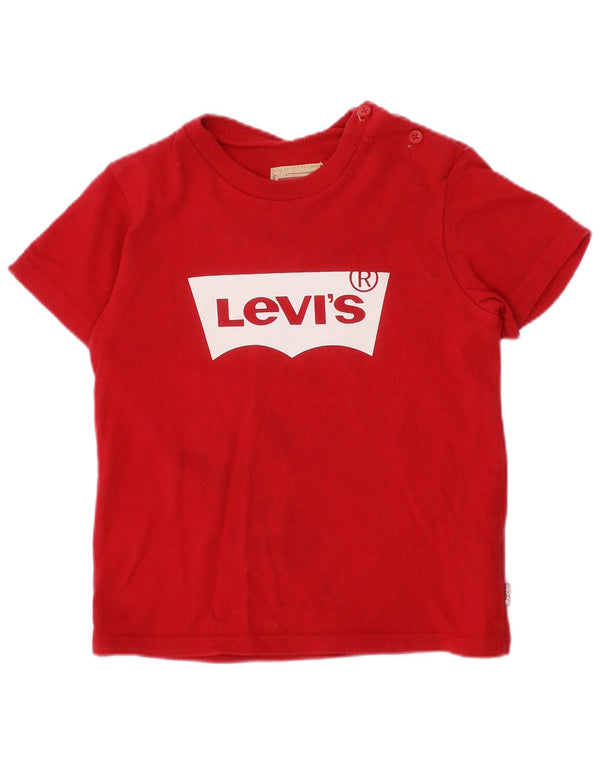 T-shirt grafica LEVI'S per neonato 18-24 mesi in cotone rosso