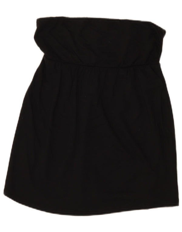 Top corto senza spalline da donna Benetton UK 8 piccolo nero