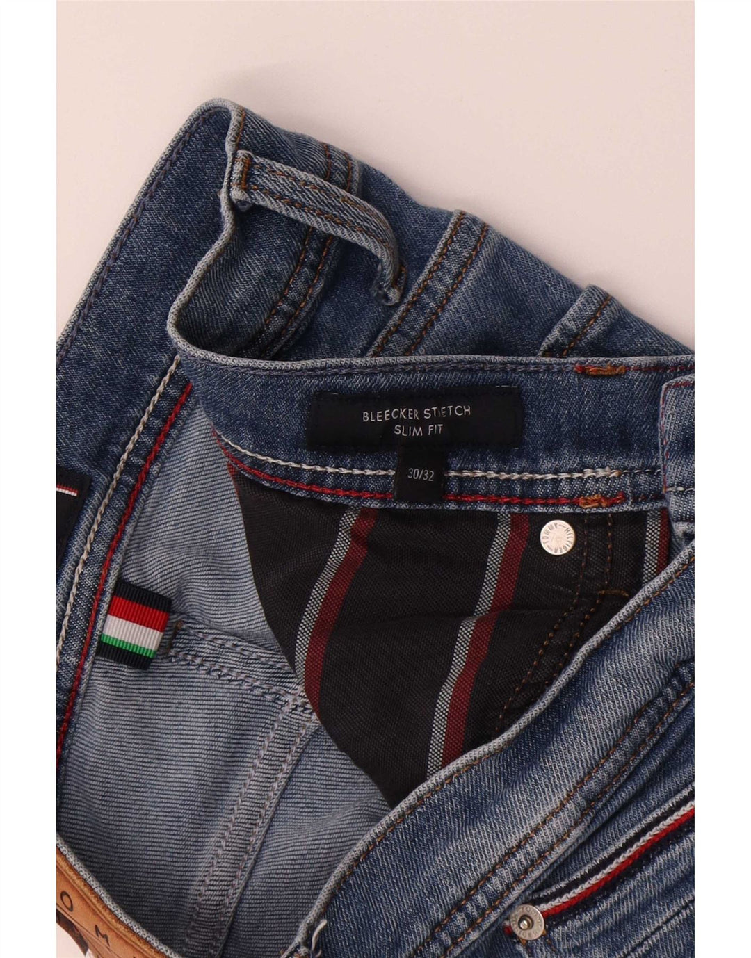 Tommy Hilfiger Donna Bleecker Slim Jeans W30 L32 Cotone Blu