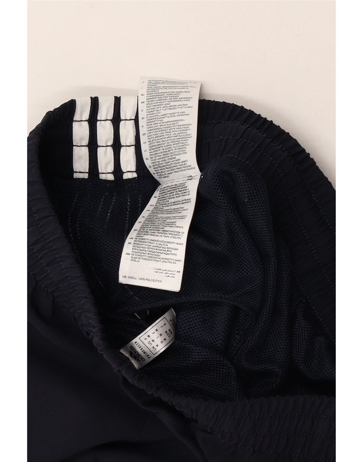Pantaloncini sportivi da uomo Adidas medi in poliestere blu navy