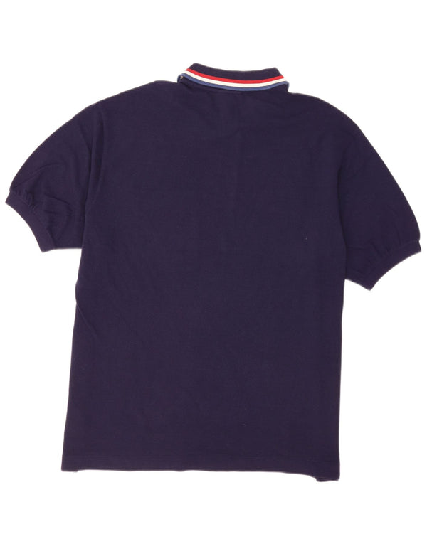 Polo da uomo Lacoste taglia 8 3XL cotone a righe blu navy