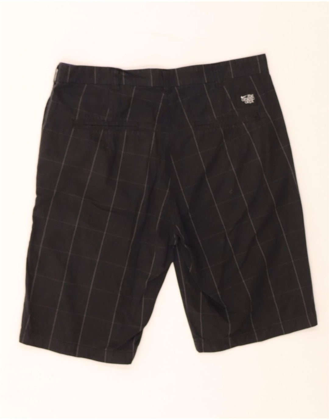 NIKE Mens Chino Shorts Medium W30 Black Check Cotton Vintage Nike and Second-Hand Nike from Messina Hembry 