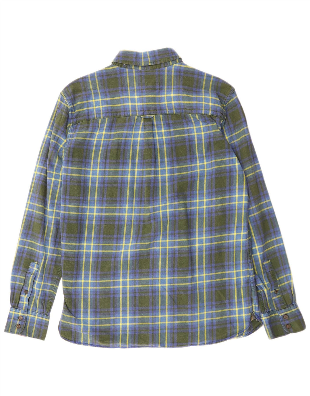 BODEN Camicia da uomo in flanella di cotone a quadri verde medio