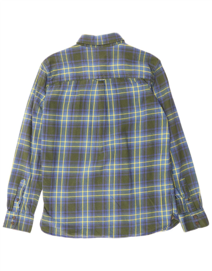 BODEN Camicia da uomo in flanella di cotone a quadri verde medio
