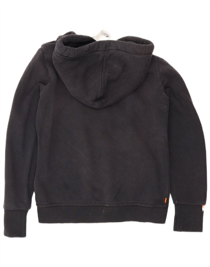 Maglione con cappuccio e zip da uomo Superdry in cotone nero medio