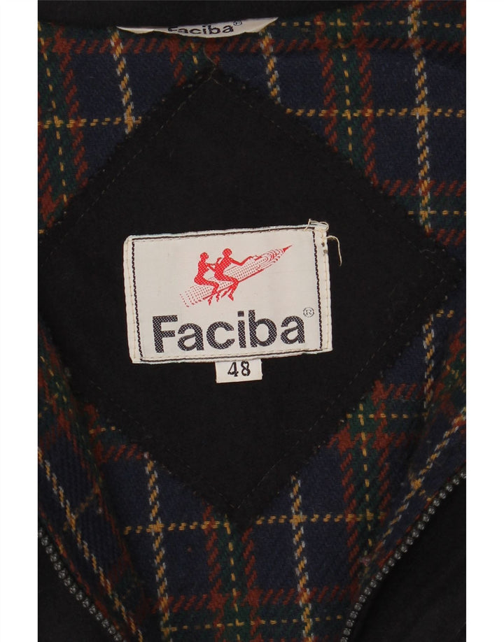 Giacca a vento da uomo Faciba IT 48 Medium Blu Navy Lana