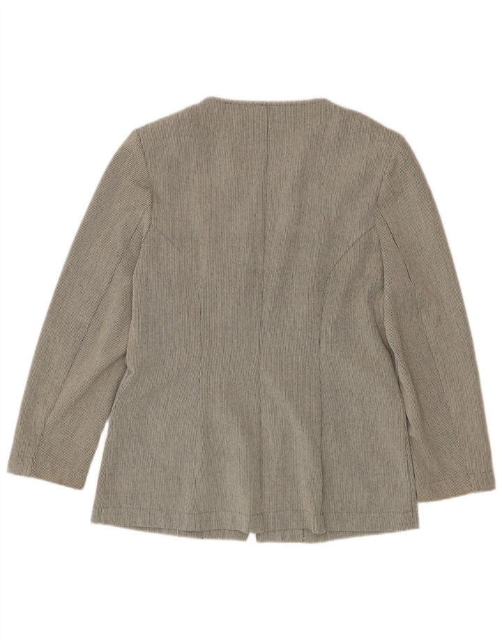 Giacca Blazer Zabaione Donna Full Zip IT 42 Gessato Medio Grigio