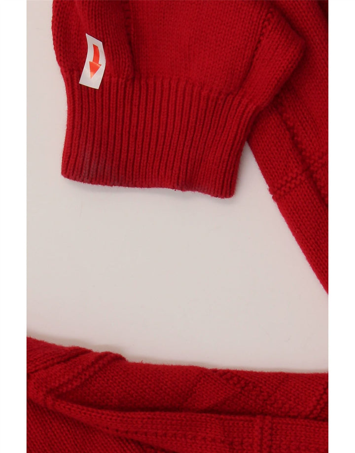 Maglione maglione girocollo da uomo Izod XL in cotone rosso