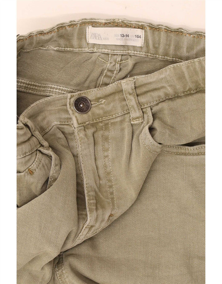 Pantaloncini di jeans Zara per ragazzi 13-14 anni W28 Cachi