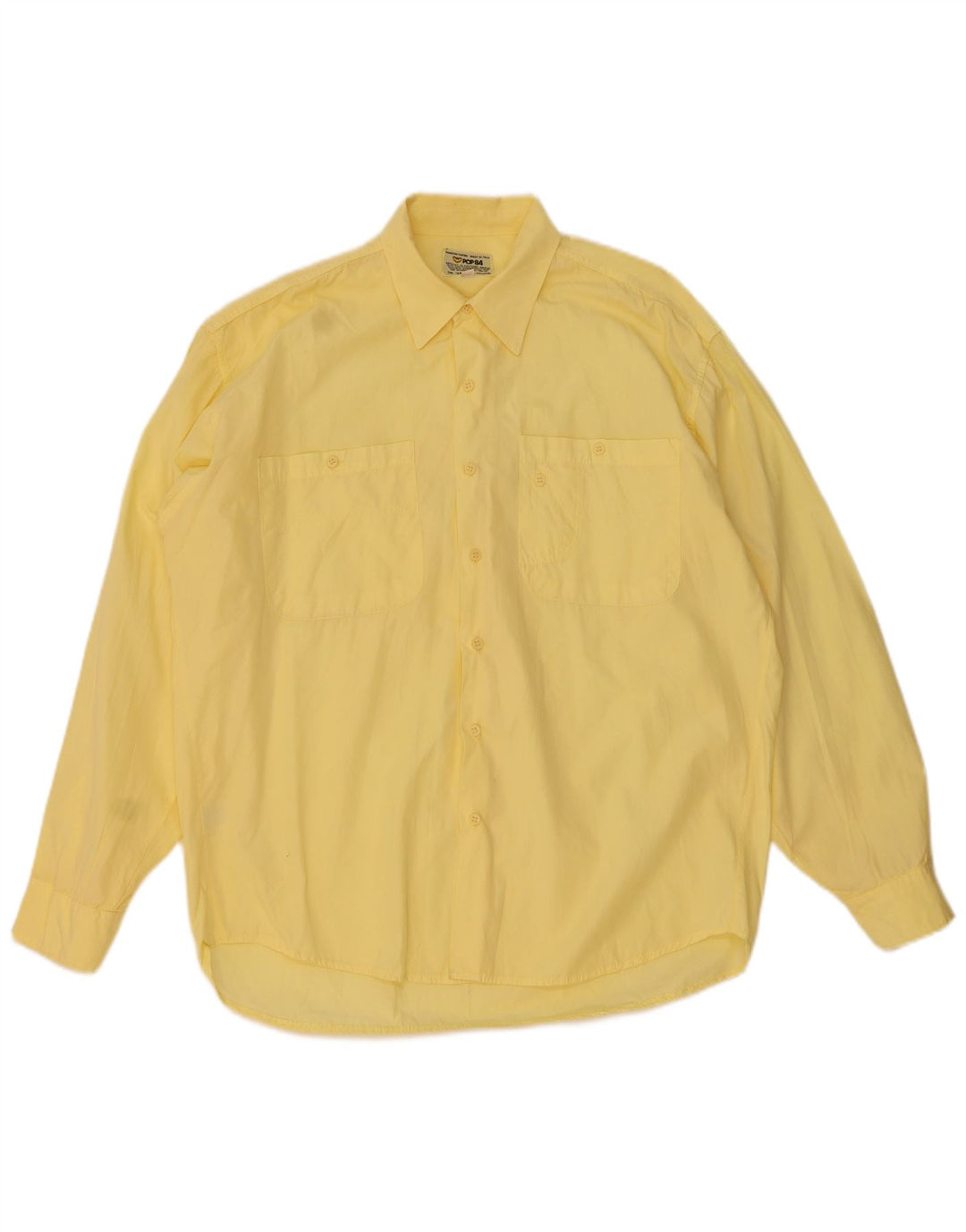Camicia da uomo POP 84 grande in cotone giallo