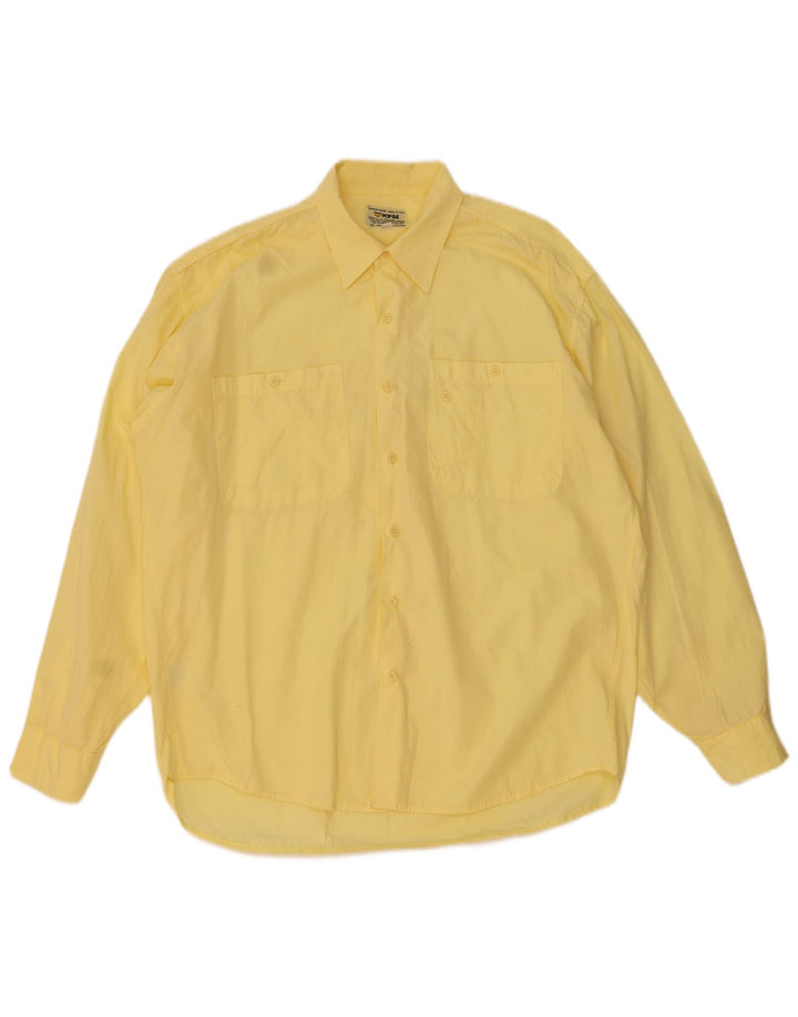Camicia da uomo POP 84 grande in cotone giallo
