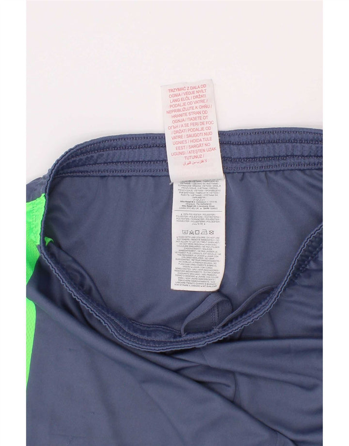 Pantaloncini sportivi Nike da ragazzo 12-13 anni Large Blu Colourblock in poliestere