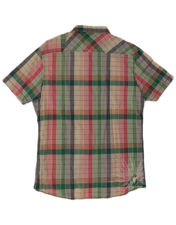 Camicia a maniche corte da uomo Billabong di grandi dimensioni in cotone a quadri multicolore