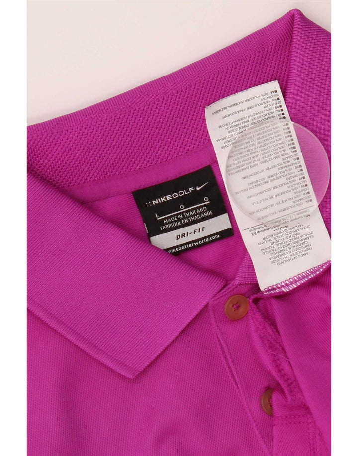Polo Nike da uomo Dri Fit grande rosa in poliestere