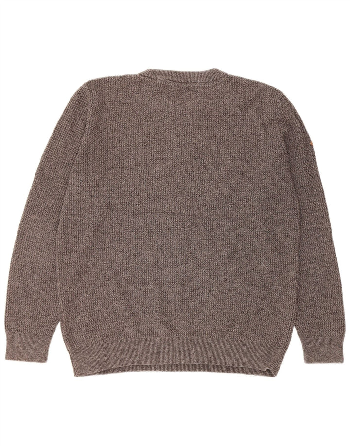 Maglione maglione girocollo da uomo Superdry 2XL cotone grigio