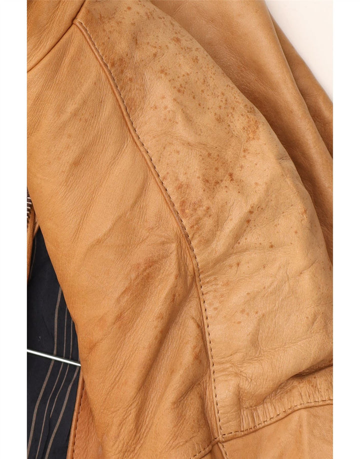 PATRICIA Mens Leather Jacket IT 56 3XL Brown Leather