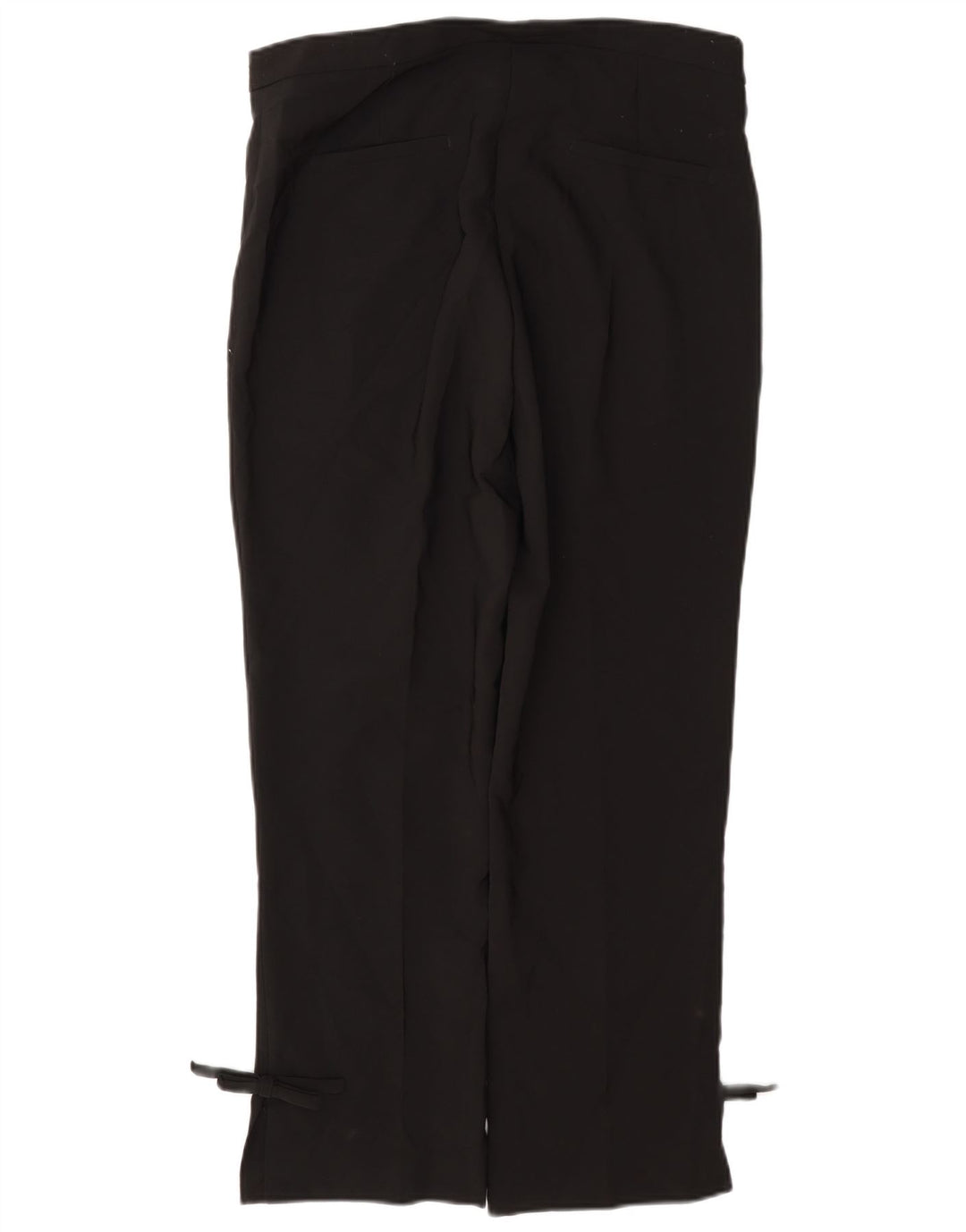 Pantaloni casual dritti da donna Zara grandi W30 L27 poliestere nero