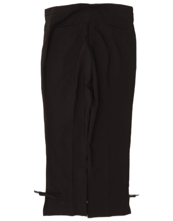 Pantaloni casual dritti da donna Zara grandi W30 L27 poliestere nero