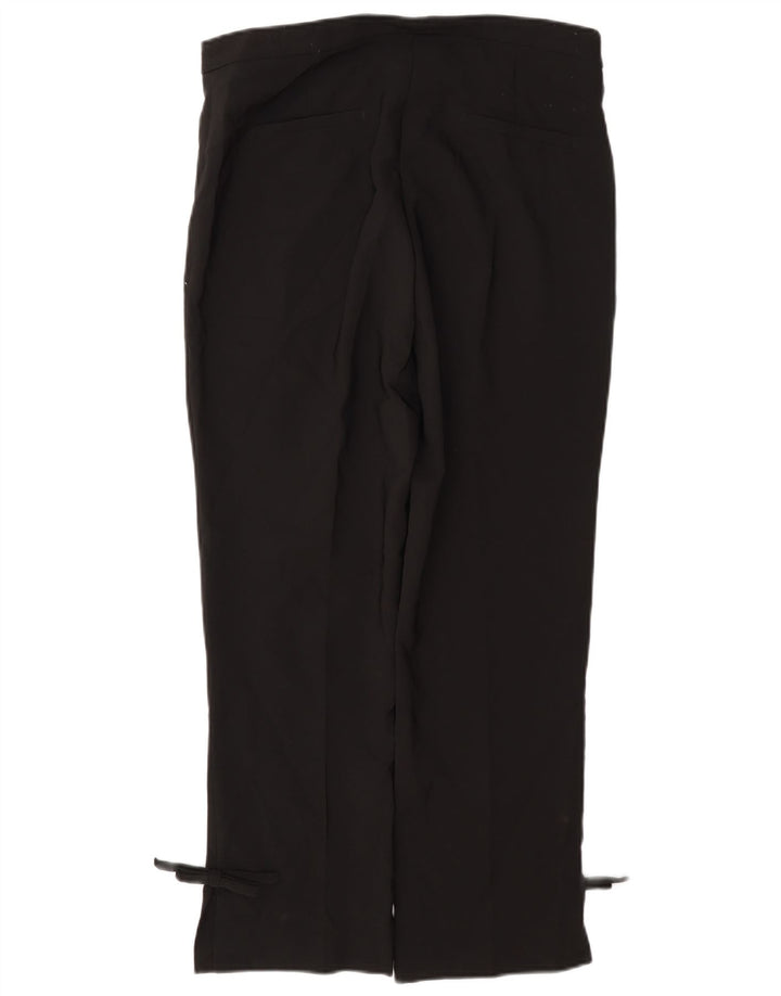 Pantaloni casual dritti da donna Zara grandi W30 L27 poliestere nero