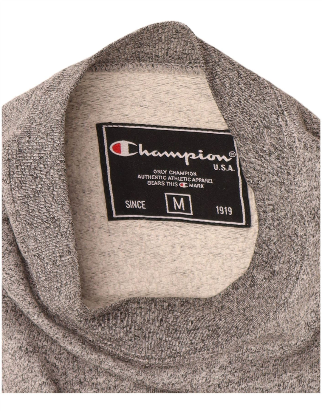 Felpa grafica da uomo Champion in cotone chiazzato grigio medio