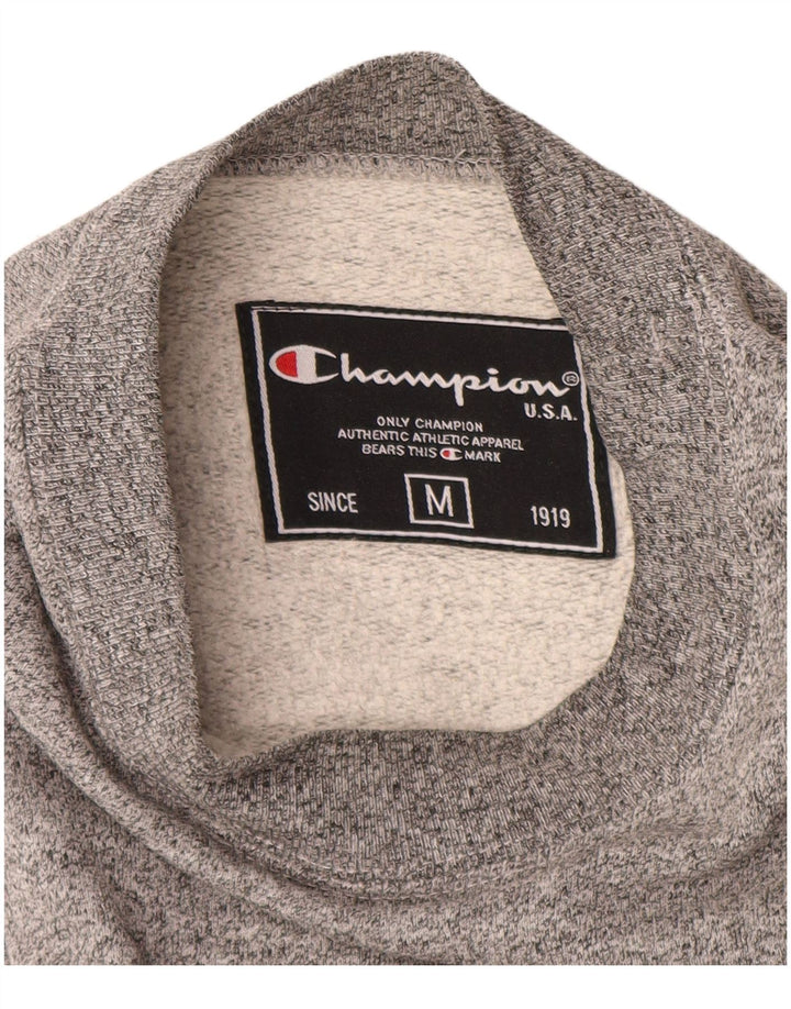 Felpa grafica da uomo Champion in cotone chiazzato grigio medio