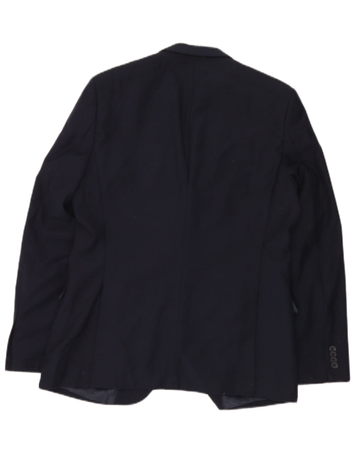Giacca blazer da uomo a 2 bottoni French Connection UK 42 XL poliestere blu navy