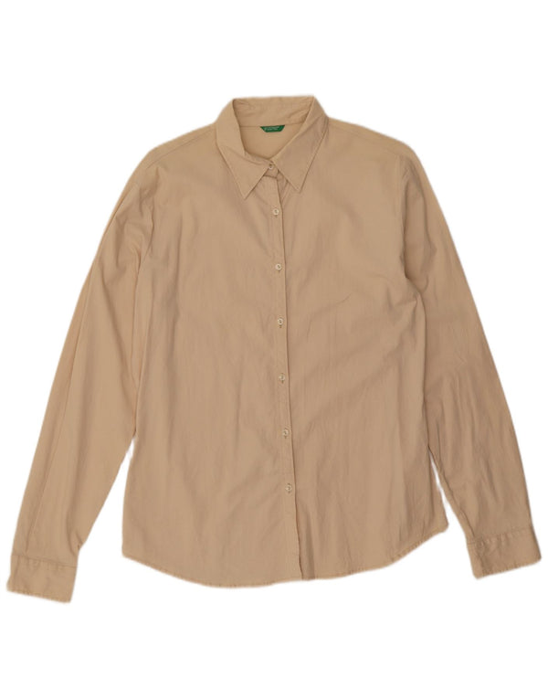 Camicia Benetton Donna UK 16 Large Beige