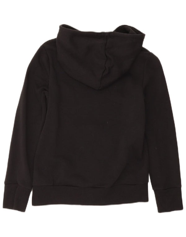 Maglione con cappuccio grafico da donna Adidas UK 8/10 piccolo cotone nero