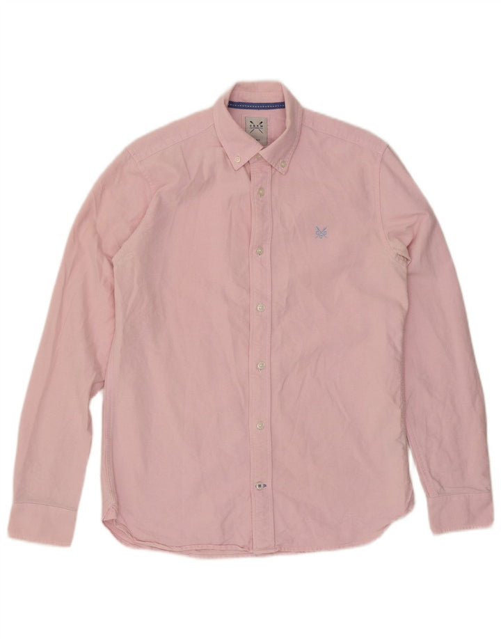 Crew Clothing Camicia da uomo su misura piccola in cotone rosa
