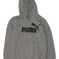 Felpa con cappuccio grafica PUMA da uomo piccola in cotone grigio