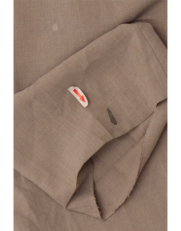Pantaloni da abito dritti da uomo Marks & Spencer W38 L33 Poliestere beige