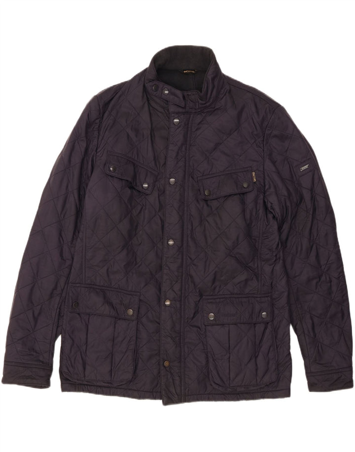 BARBOUR Giacca trapuntata da uomo UK 42 XL Blu navy in poliammide