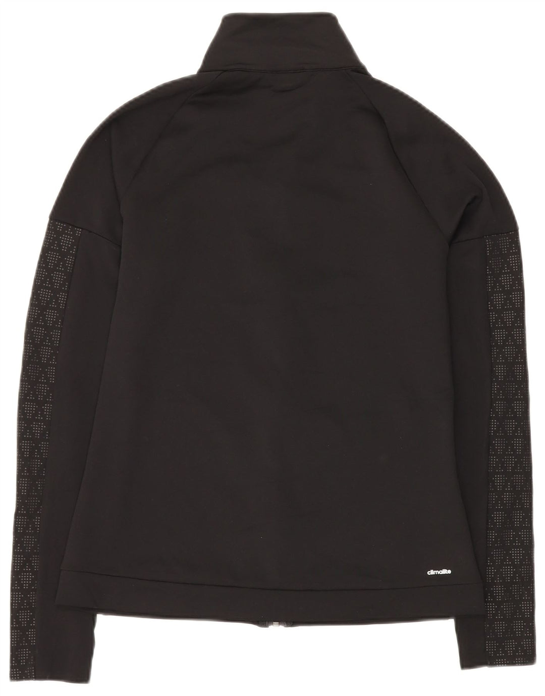 Giacca da tuta da donna ADIDAS Climalite UK 12 Medium Nero geometrico