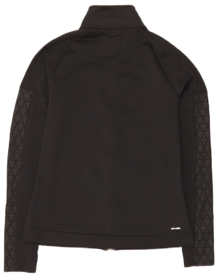 Giacca da tuta da donna ADIDAS Climalite UK 12 Medium Nero geometrico
