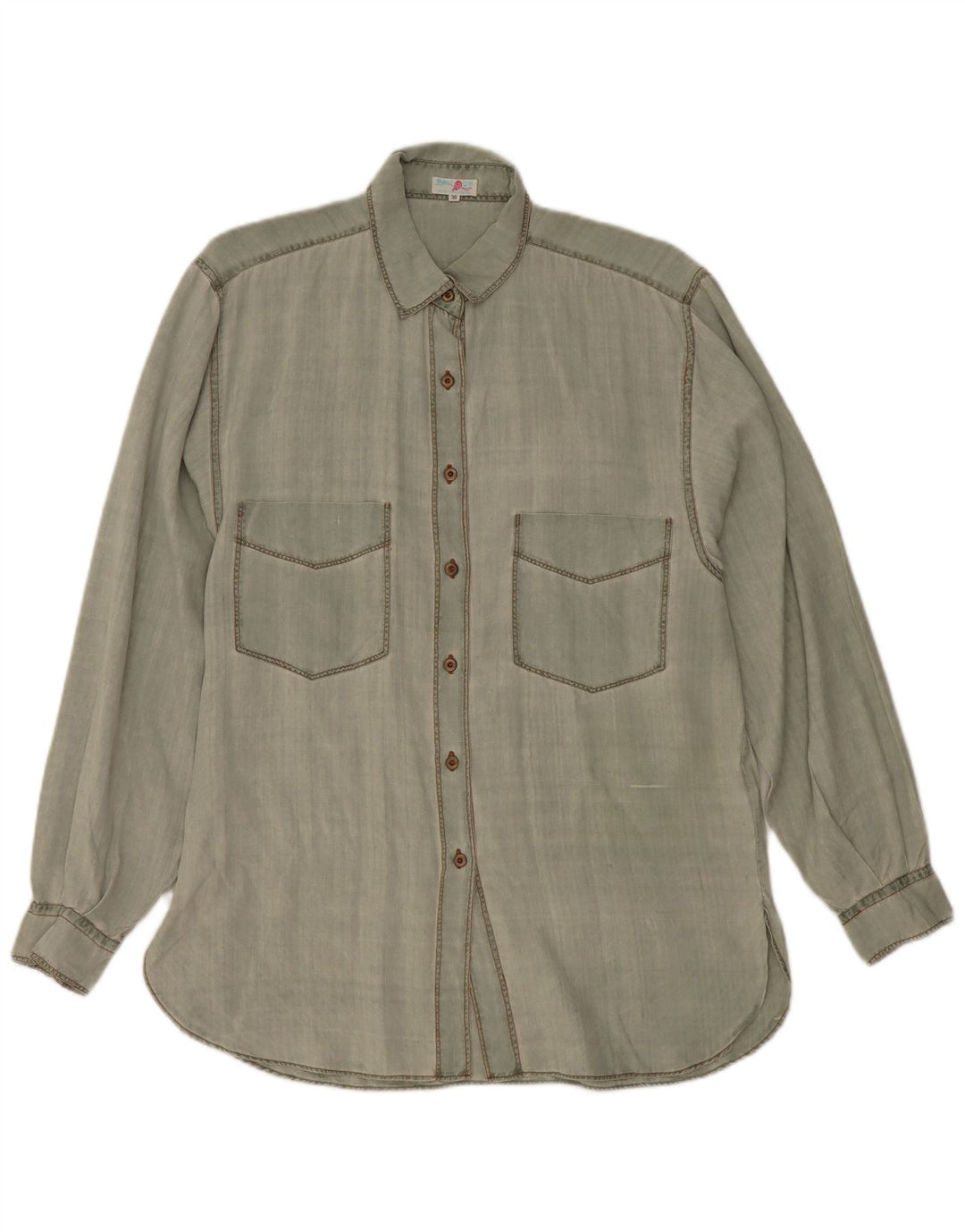 Ball On Camicia da donna Taglia 38 Seta verde medio