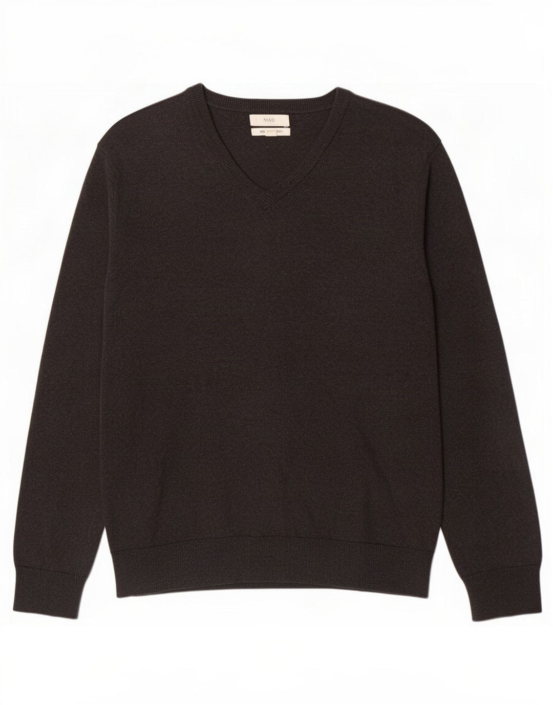 Maglione da uomo con scollo a V Marks & Spencer XL in cotone grigio