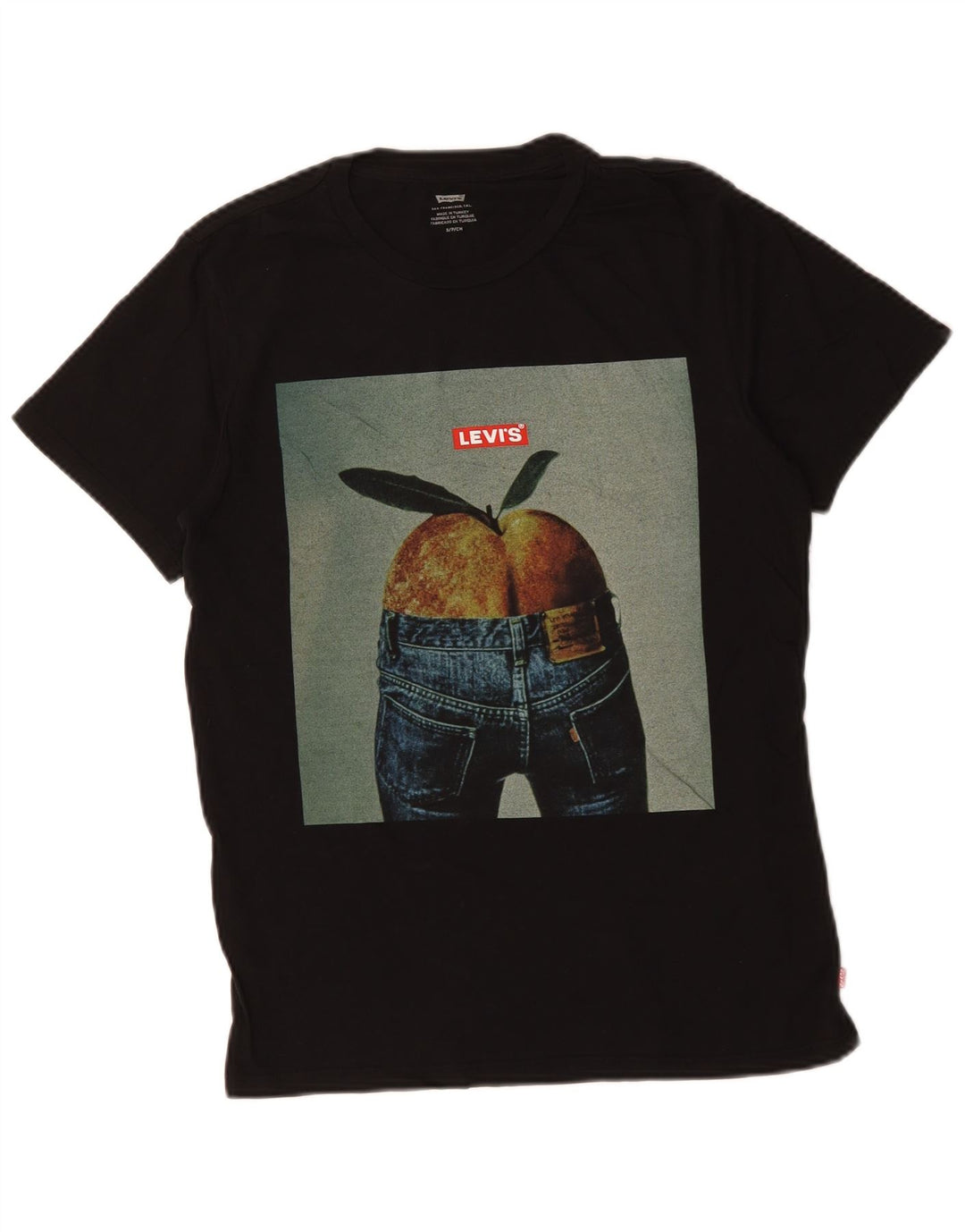 T-shirt grafica da uomo LEVI'S Top piccola in cotone nero