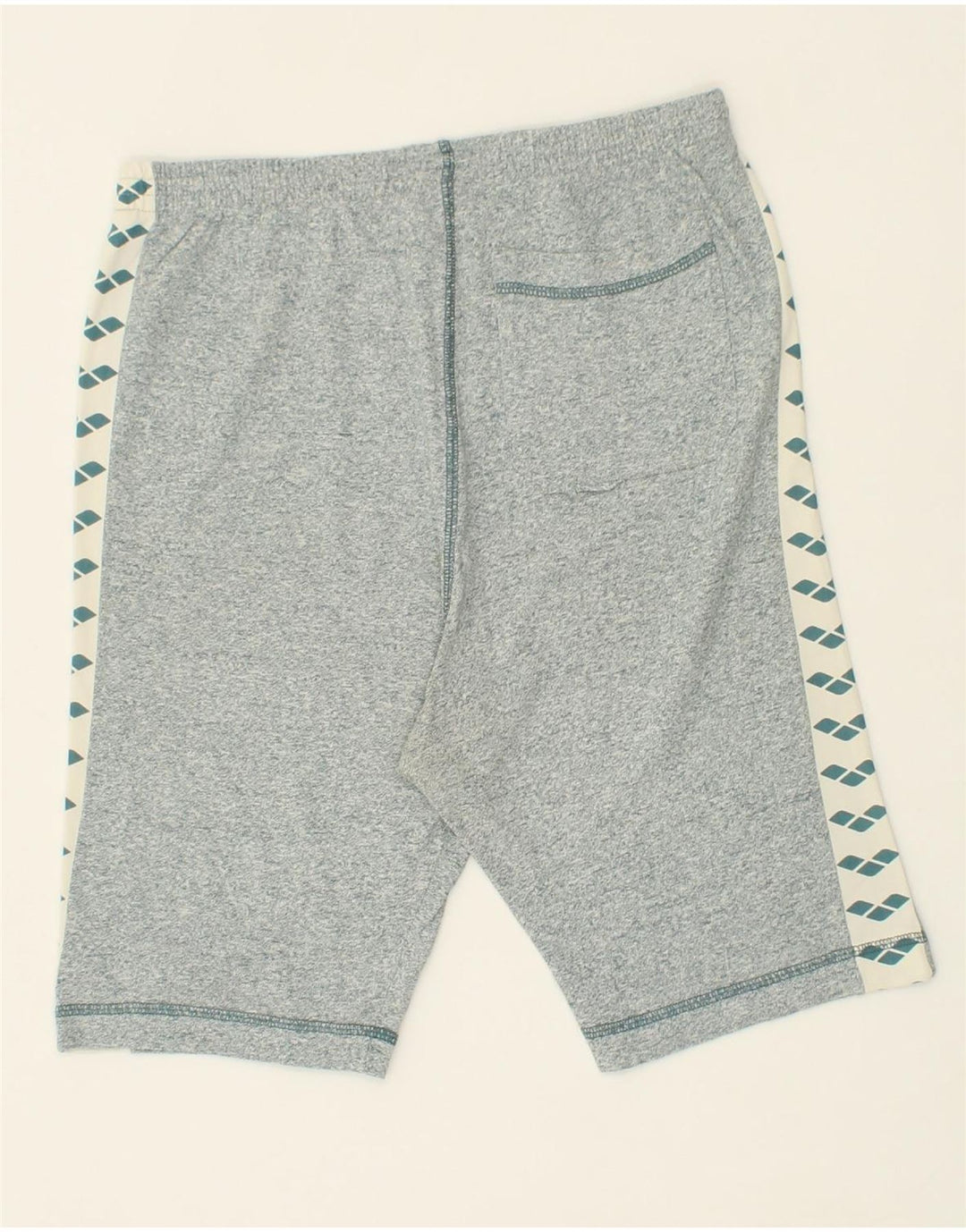 ARENA Mens Graphic Sport Shorts Large  Grey Colourblock Vintage Arena and Second-Hand Arena from Messina Hembry 