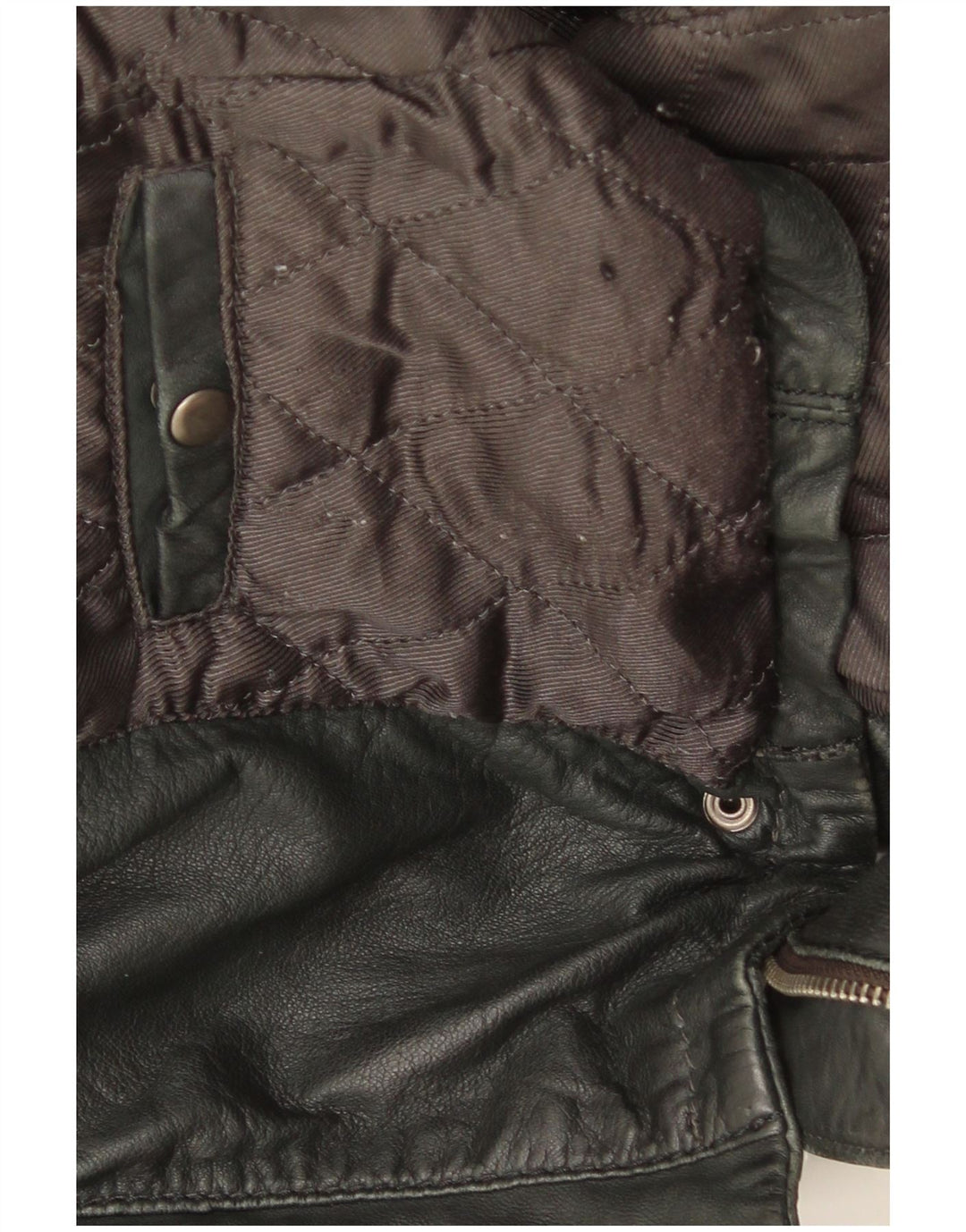 Giacca in pelle con cappuccio corta da donna XETRA UK 12 media nera