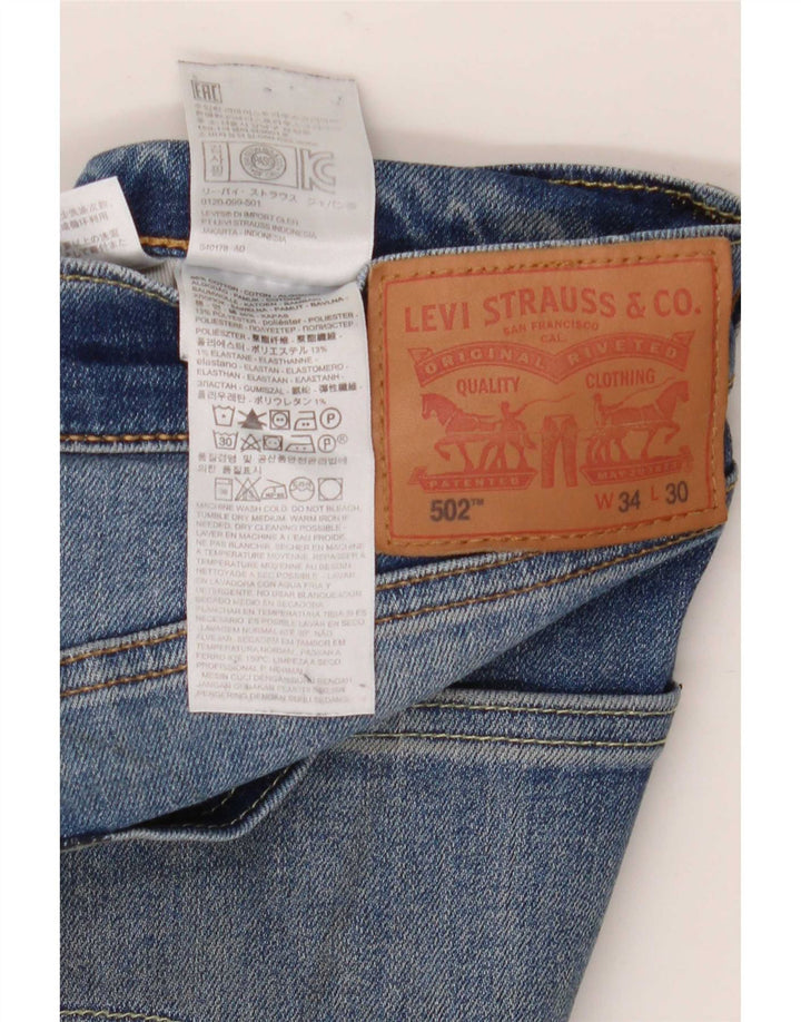 Levi's Uomo 502 Jeans affusolati W34 L30 Cotone blu