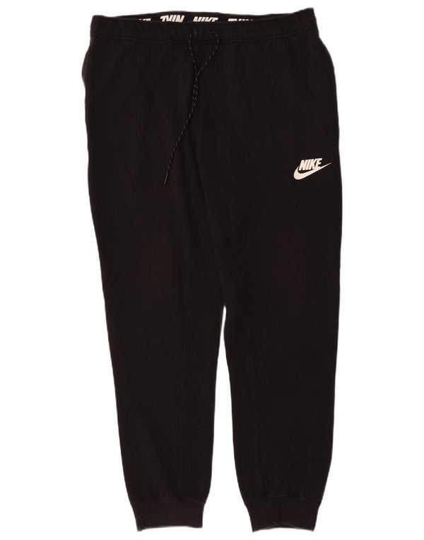Pantaloni da tuta da uomo Nike Joggers grandi in cotone nero