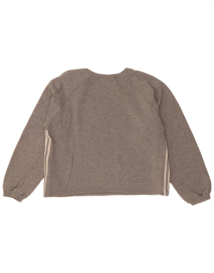 Felpa da donna Adidas Jumper UK 14 cotone grigio medio